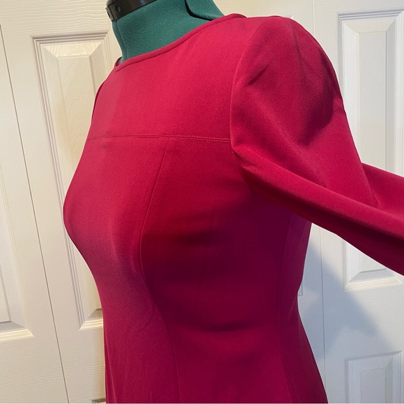 NWOT Nine West Magenta Business Professional Pink 3/4 Sleeve Dress. Size 12. - Picture 6 of 14